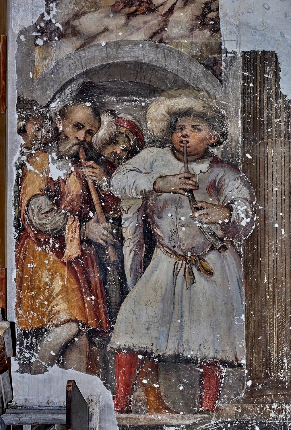 Il Romanino-97-Affresco trovato dietro l'organo del Duomo Vecchio a Brescia